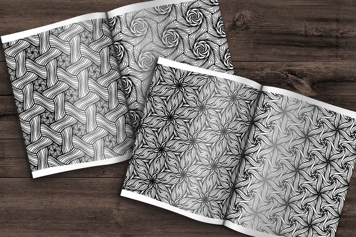 125 seamless hand drawn textures, a Pattern Graphic by Mandarinkas art (Photo 4 of 23)