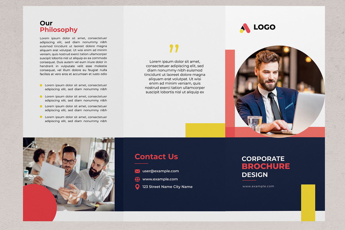 Tri-fold Brochure Design Template, a Brochure Template by MightyDesign (Photo 4 of 7)