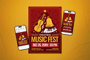 Christmas Music Festival Flyer Set, a Flyer Template by The Good Store (Thumbnail 1 of 2)