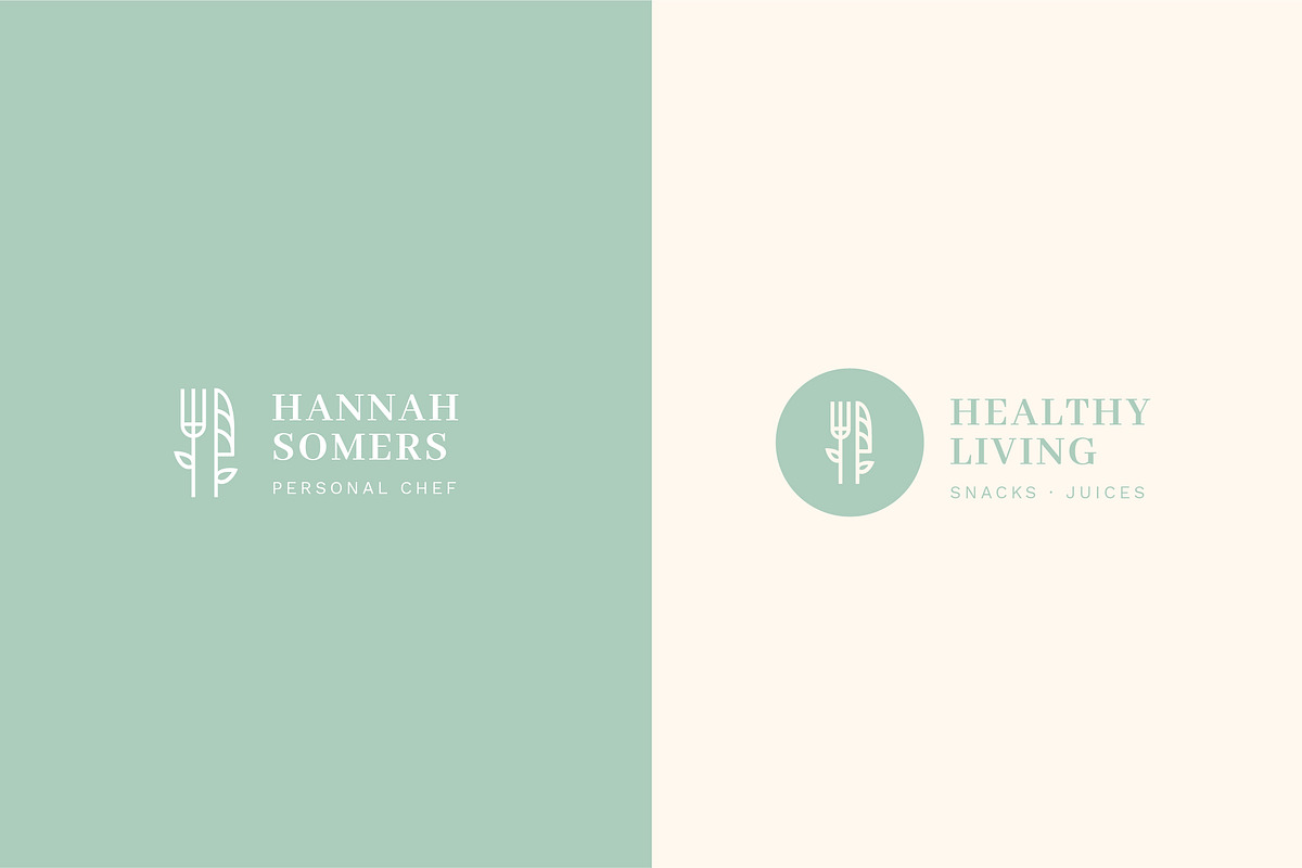 10 Minimal Healthy Food Logos, a Branding & Logo Template by GudBrand Studio (Photo 3 of 10)