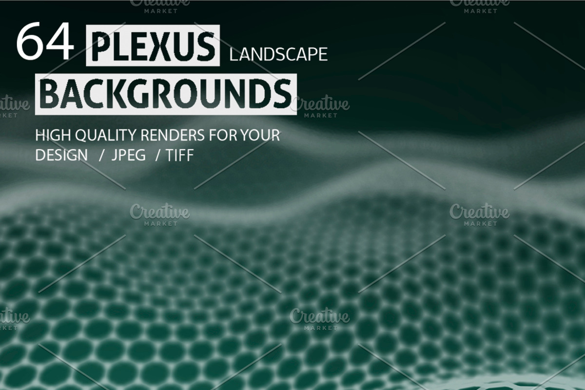 64 PLEXUS LANDSCAPE BACKGROUNDS, a Technology Illustration by AndisREA (Photo 3 of 4)