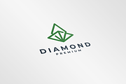 diamond line art geometry logo icon, a Branding & Logo Template by mouze_art (Thumbnail 1 of 3)
