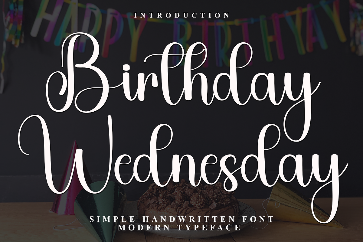 Birthday Wednesday, a Handwritten Font by InermediaSTUDIO (Photo 1 of 8)