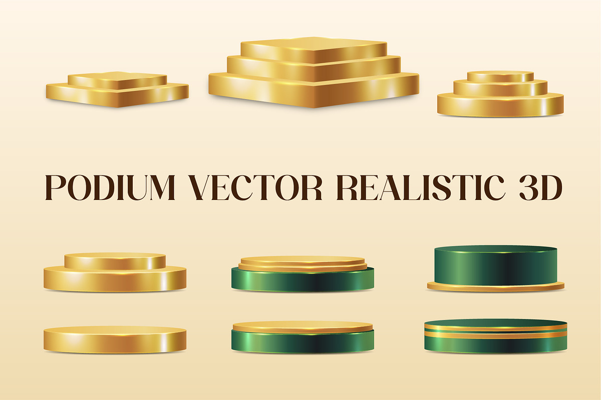 Podium Vector Realistic 3D, an Object Graphic by One Four Creativa (Photo 3 of 3)