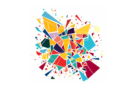 Abstract colorful geometric shapes, an Illustration by Vectorstockersland