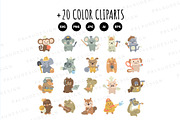 Animal Professions Clipart Bundle, an Animal Illustration by Palau (Thumbnail 8 of 10)