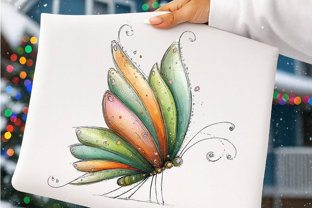 Whimsical spring butterfly clipart, an Illustration by SinaCreation (Photo 7 of 11)