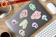 8 Mushroom Halloween Stamp Brushes, a Brush Add-On by vectstudio (Thumbnail 3 of 9)