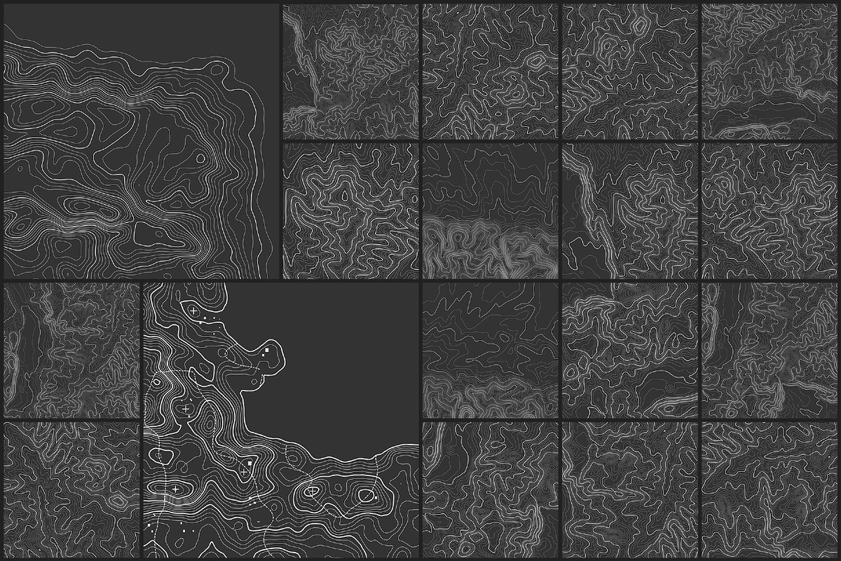 Topographic Maps Vector Bundle, a Texture Illustration by RDShop (Photo 12 of 13)