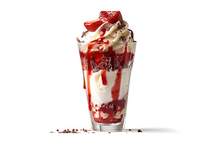 sweet strawberry sundae ai generated, a Background Photo by pikepicture