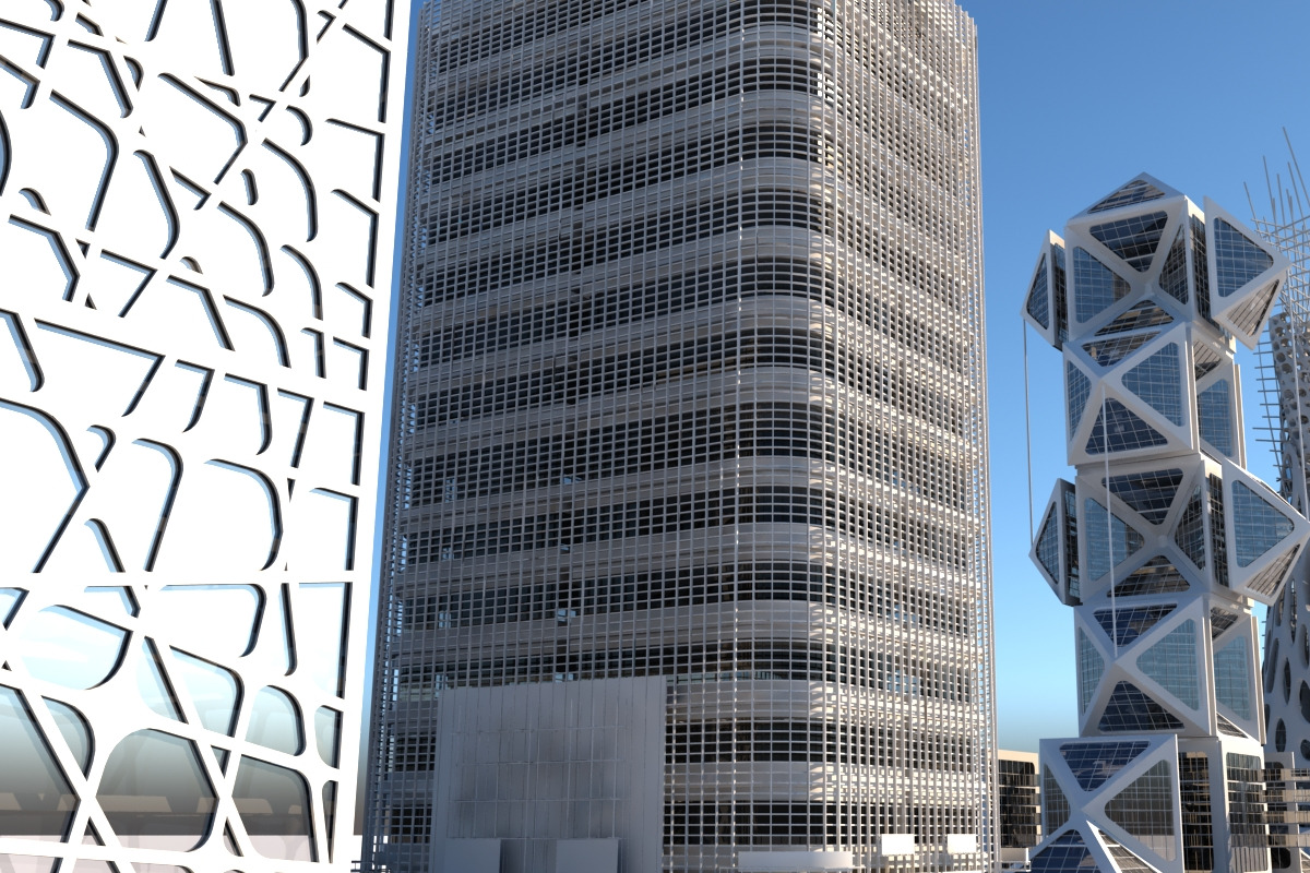 Futuristic Skyscrapers, an Architecture 3D Model by Giimann (Photo 10 of 10)