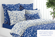 3 Japanese flowers patterns., a Decorative Illustration by DigitalArsiart (Thumbnail 1 of 3)