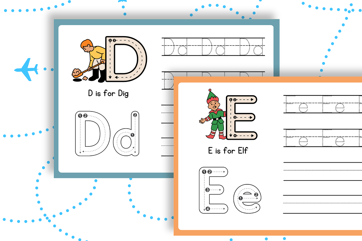 Ebook - Alphabets Tracing Letter, a Stationery Template by Glücklich Studio (Photo 3 of 4)