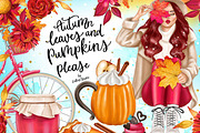Fall Clipart, Autumn fashion, a Food Illustration by Collart Studio (Thumbnail 1 of 11)