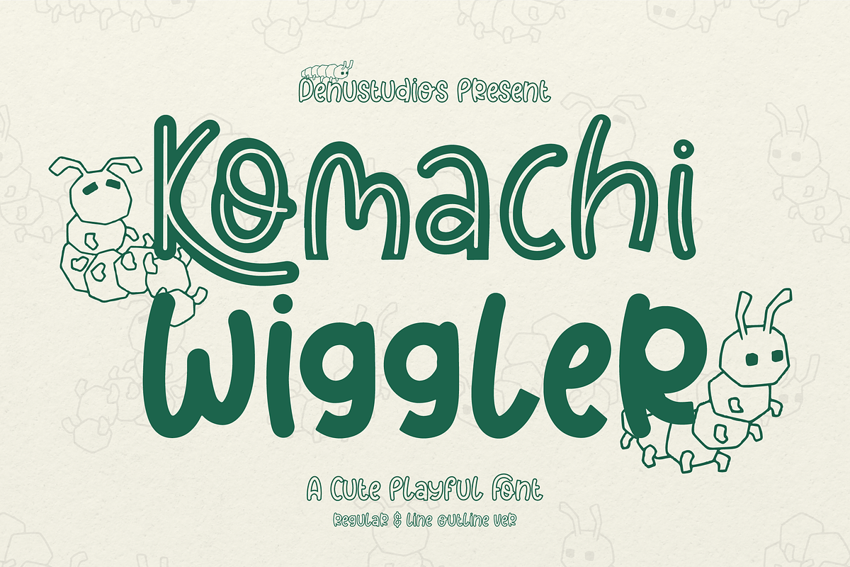 Komachi Wiggler | Cute Playful Font, a Font by Denustudios (Photo 1 of 12)