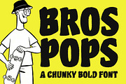 Bros Pops – Chunky Bold Display Font, a Slab Serif Font by Blankids Studio (Thumbnail 1 of 8)