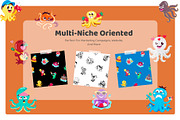 Octopus Cartoon Sticker Set, an Emoji Icon by Vectors Market (Thumbnail 4 of 6)