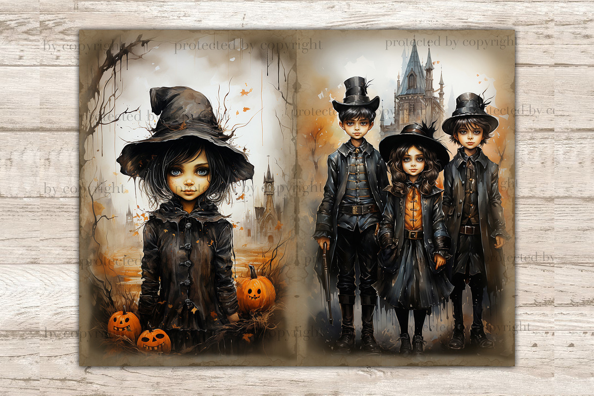 Victorian Halloween Junk Journal, a Person Illustration by GlamArtZhanna (Photo 8 of 9)