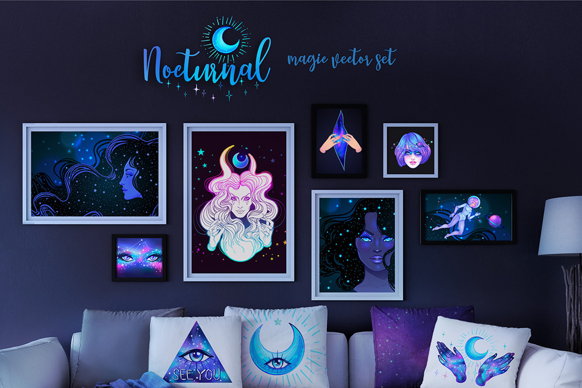 NOCTURNAL. Magic Vector Set., an Object Illustration by Varvara Gorbash (Photo 8 of 8)