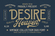 Desire Heaven Vintage Font Duo