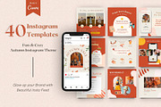 Cozy Autumn Instagram Bundle| Canva, a Social Media Template by DesignbySamVN (Thumbnail 1 of 7)