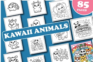 Kawaii Animals Coloring Pages, an Animal Illustration by Design Zone