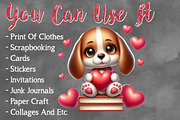 Valentine Cute Puppy Clipart Bundle, a Seasonal Illustration by Craft Nest (Thumbnail 5 of 5)