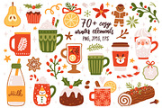 Sweet holidays. Christmas clipart, a Decorative Illustration by MagicForestory (Thumbnail 3 of 10)