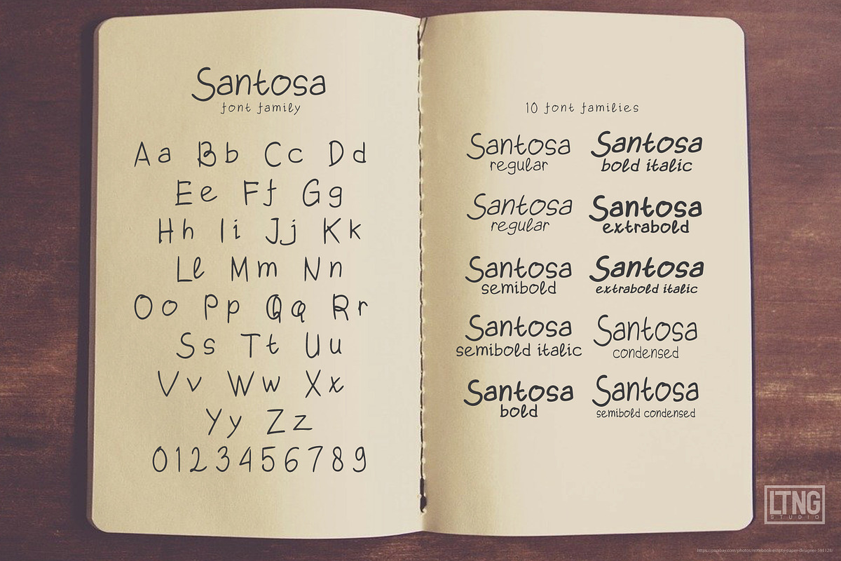 Santosa Handwriting preview 3