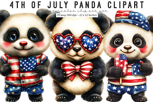 4th Of July Panda Sublimation Png, an Illustration by SinaCreation