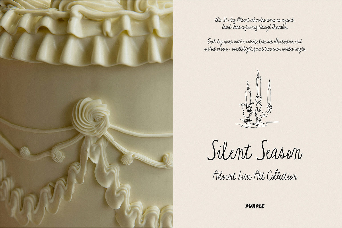 Silent Season: Advent & Line Art, a Seasonal Illustration by Purple (Photo 2 of 10)