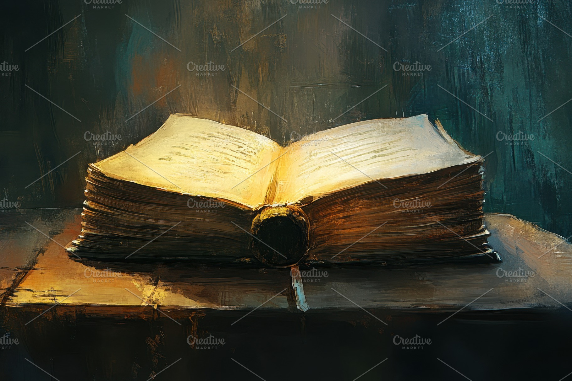 A mystical book opens the gateway, a Photo by Pavel_design