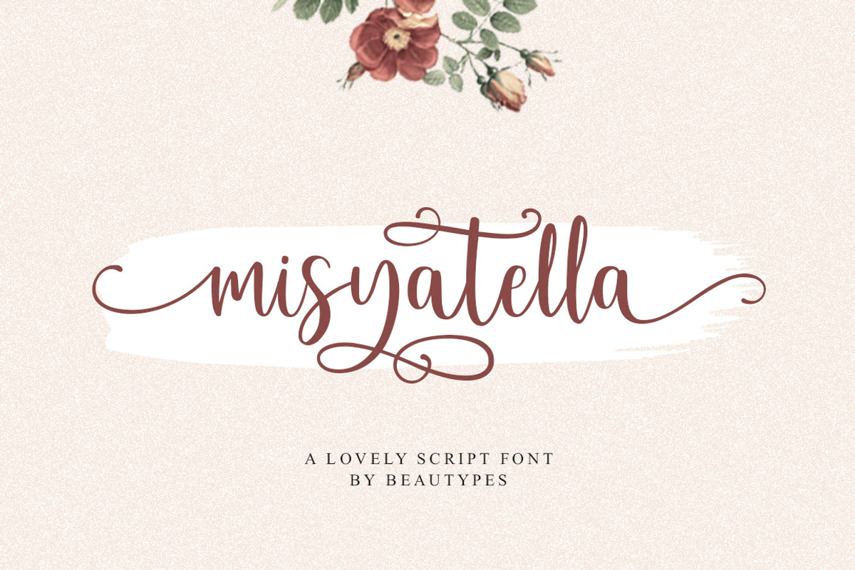 Misyatella -  a handwritten font, a Handwritten Font by Beautypes (Photo 1 of 8)