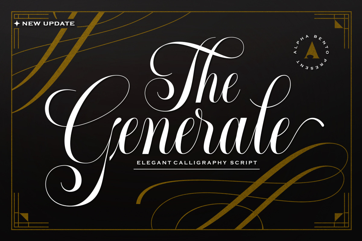 Generale Script, a Script Font by Alpha Bento (Photo 1 of 11)