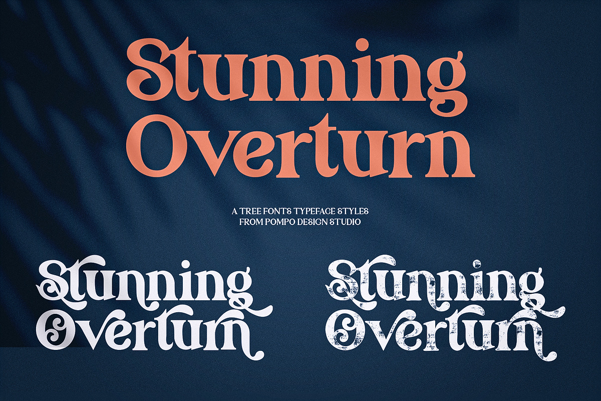 StunningOverturn Modern/Vintage Font, a Serif Font by PompoCo (Photo 2 of 14)