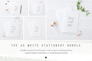 The A5 stationery mockup BUNDLE