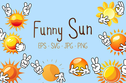 Cartoon Sun Set Illustrations