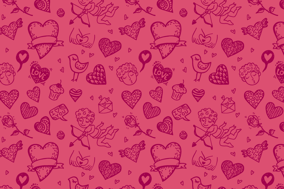 Love patterns set, a Pattern Graphic by Hala (Photo 3 of 4)