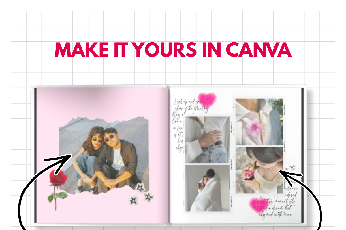 Couple Photo Book Canva Template, a Magazine Template by PLANETSEL (Photo 2 of 10)