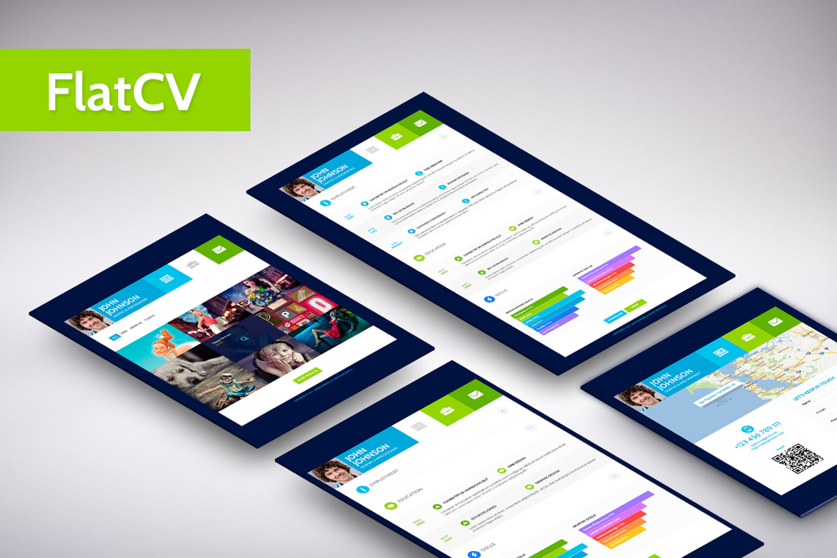 FlatCV -WordPres Resume / Portfolio, a WordPress Template by ThemeREX (Photo 3 of 3)