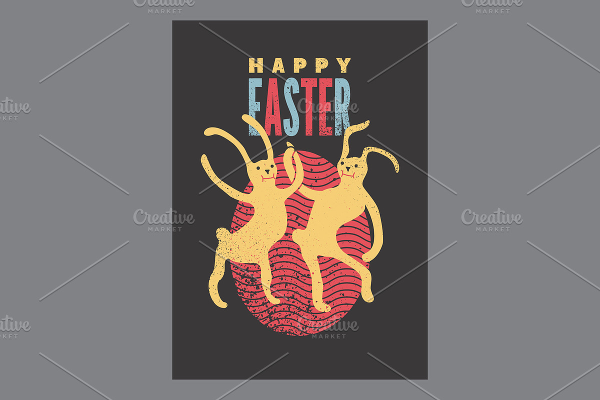 Easter greeting cards vector set., a Seasonal Illustration by PoPaShop (Photo 6 of 7)