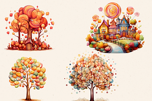 AUTUMN CANYLAND VILLAGE CLIPART