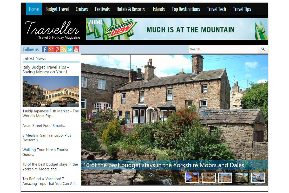 Traveller Travel & Vacation News Mag, a WordPress Template by Magazine3