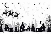 Christmas Night Silhouette Set, an Illustration by BIPLOB EXPERT (Thumbnail 2 of 21)