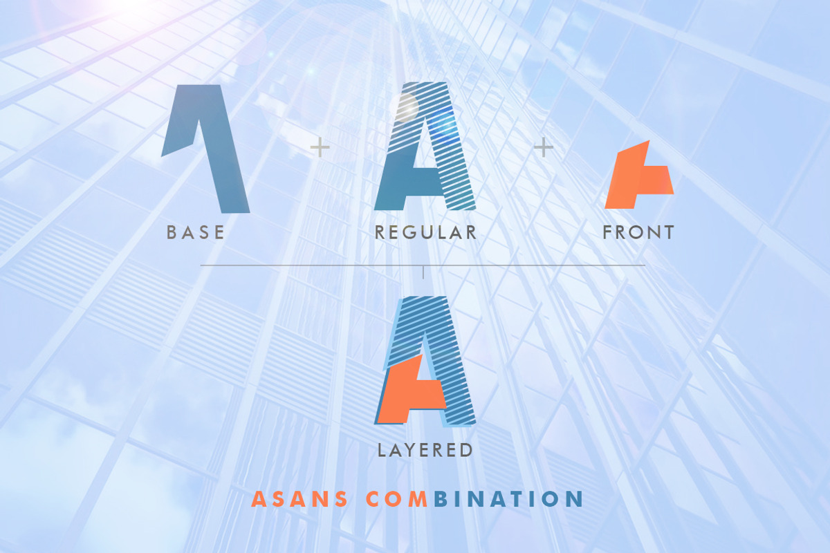 Asans Layered Font preview 6
