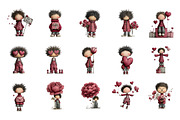 Quirky Valentine Boy Clipart, an Illustration by CreationArt (Thumbnail 3 of 5)