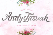 Andy Tusvah - Bold Script Font, a Script Font by StringLabs (Thumbnail 1 of 14)
