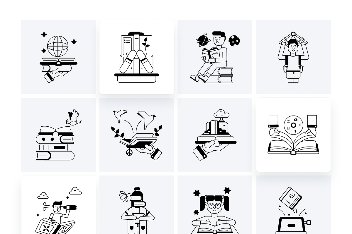 Book and Library Icons, a Duotone Icon by Prosymbols (Photo 10 of 11)