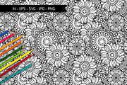 Sunflower Seamless Patterns, a Pattern Graphic by Elinorka (Thumbnail 5 of 9)