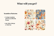 Wildflower Meadow Floral Patterns, a Pattern Graphic by Ninterints (Thumbnail 2 of 19)